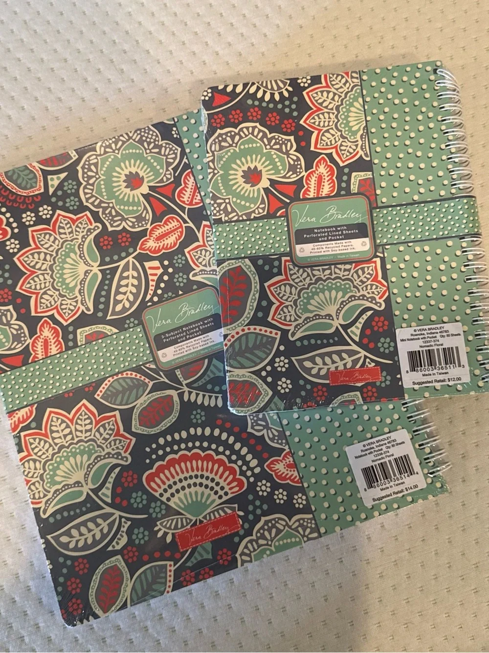Vera Bradley Floral Spiral Notebook Duo in Nomadic Floral